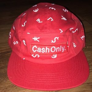 Ca$h Only 5 panel strap back Never Worn